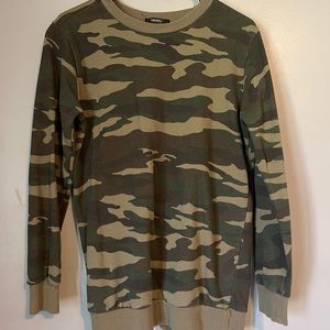 Camo Crewneck Hoodie Mens Small